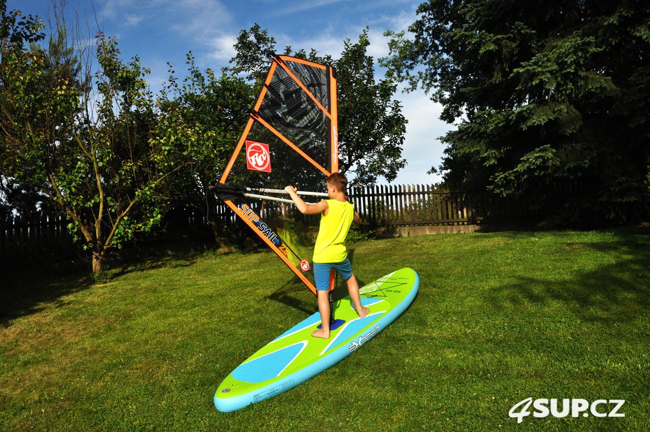 Příprava windsurfingu na suchu - paddleboard Exocet