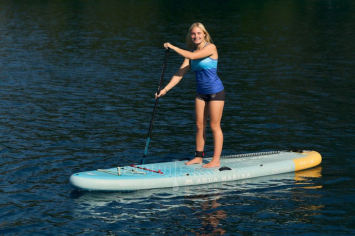 Komplet pro cvičení jógy - nafukovací molo AQUA MARINA Yoga dock + 8x paddleboard DHYANA 11'0