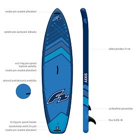 Paddleboard F2 AXXIS SMU 12'2 COMBO NAVY BLUE 2024 - nafukovací paddleboard